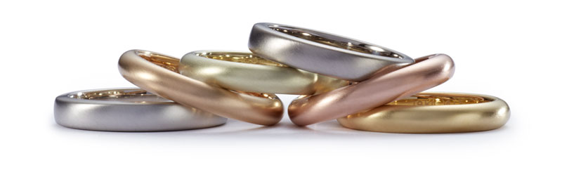 solid color gold ring collection